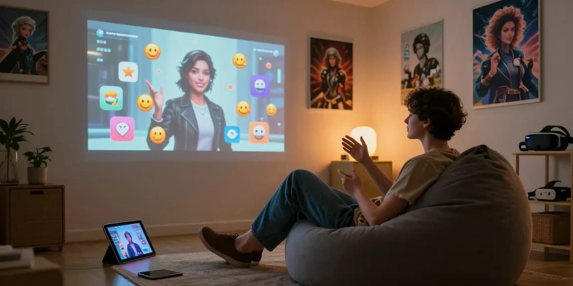 Engaging in NSFW AI chat with a lifelike character in a cozy digital space