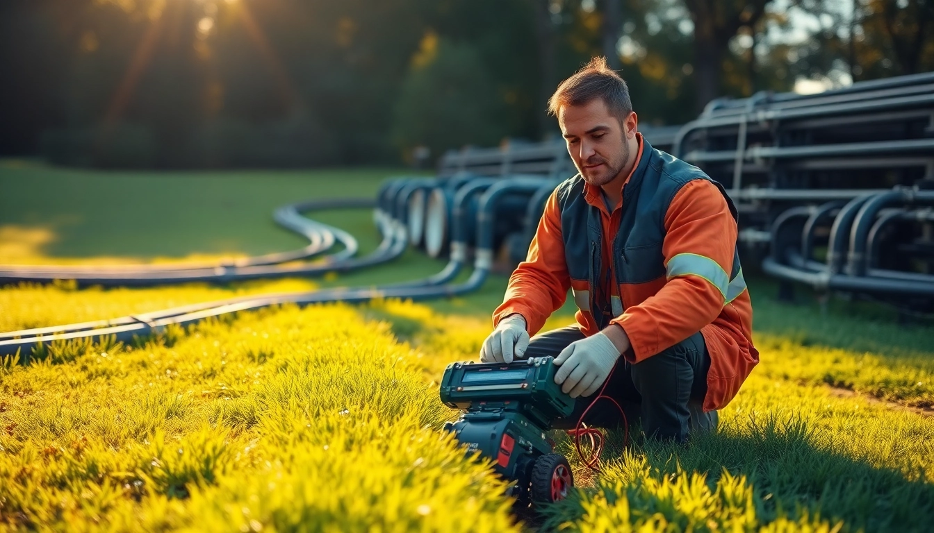 Technician performing Underground Leak Detection with advanced equipment.