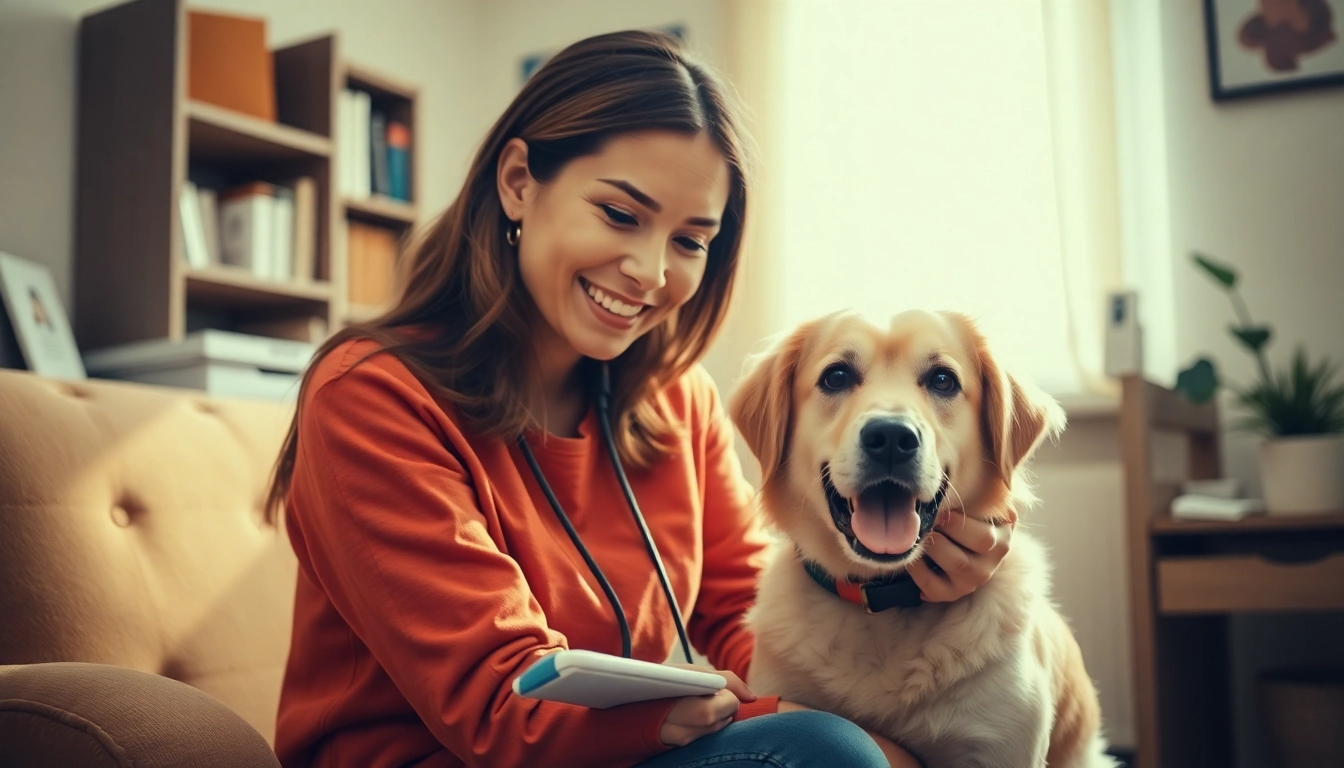 Engaging psychologist with a dog Sydney providing therapy in a warm space.
