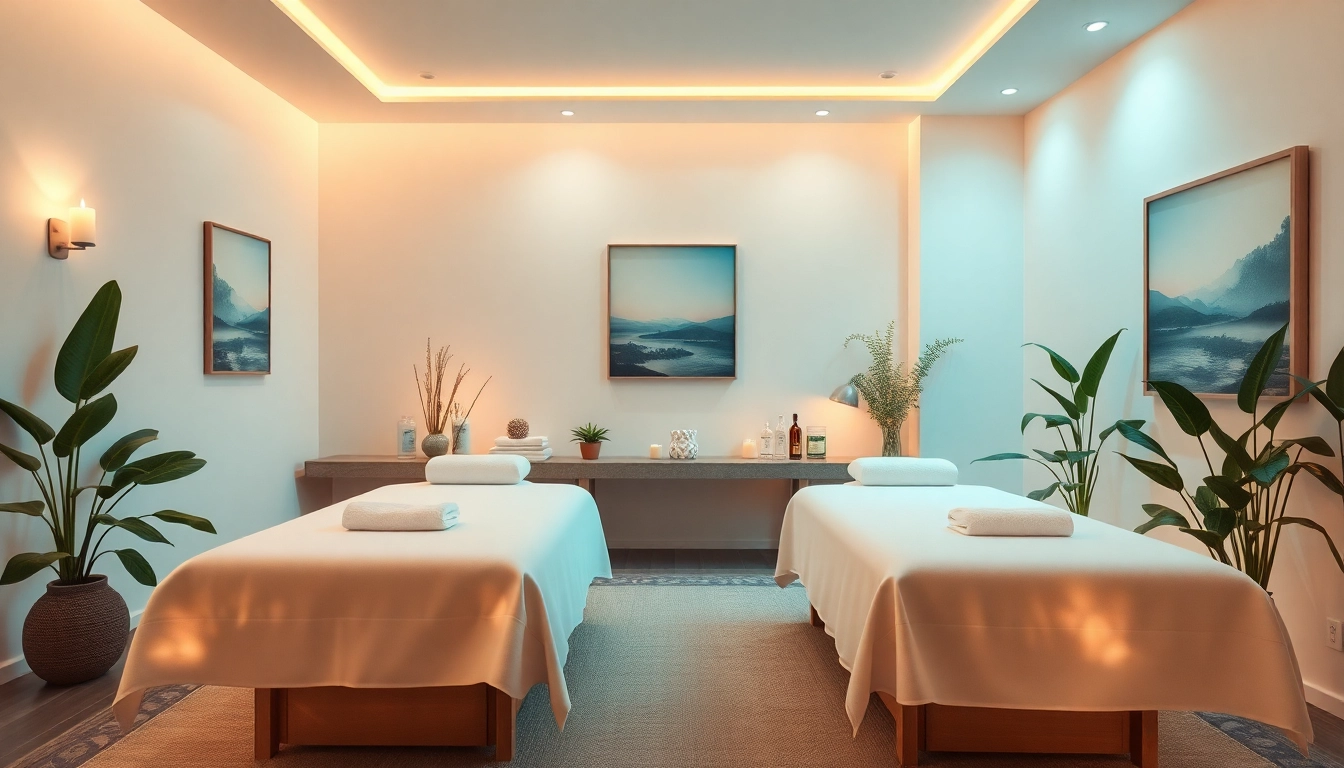 Spa Ads showcasing a tranquil treatment room with soothing colors and calming decor