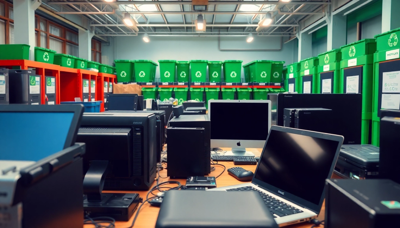 Find free computer disposal near me by recycling electronic waste at a dedicated facility.