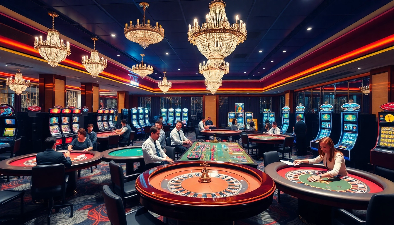 Experience the excitement of jun88 casino with vibrant tables and engaging players.