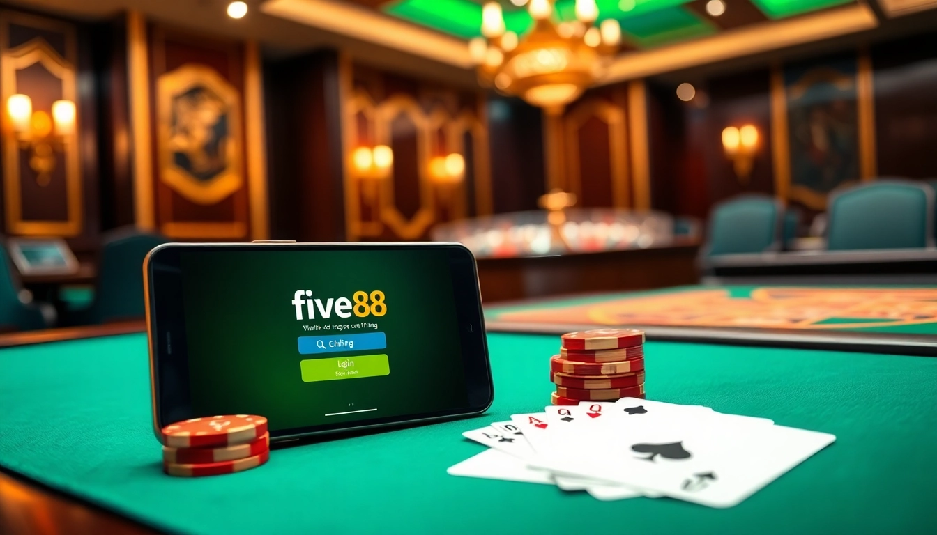 Log in to five88 for an elite online gambling experience with poker and casino elements.