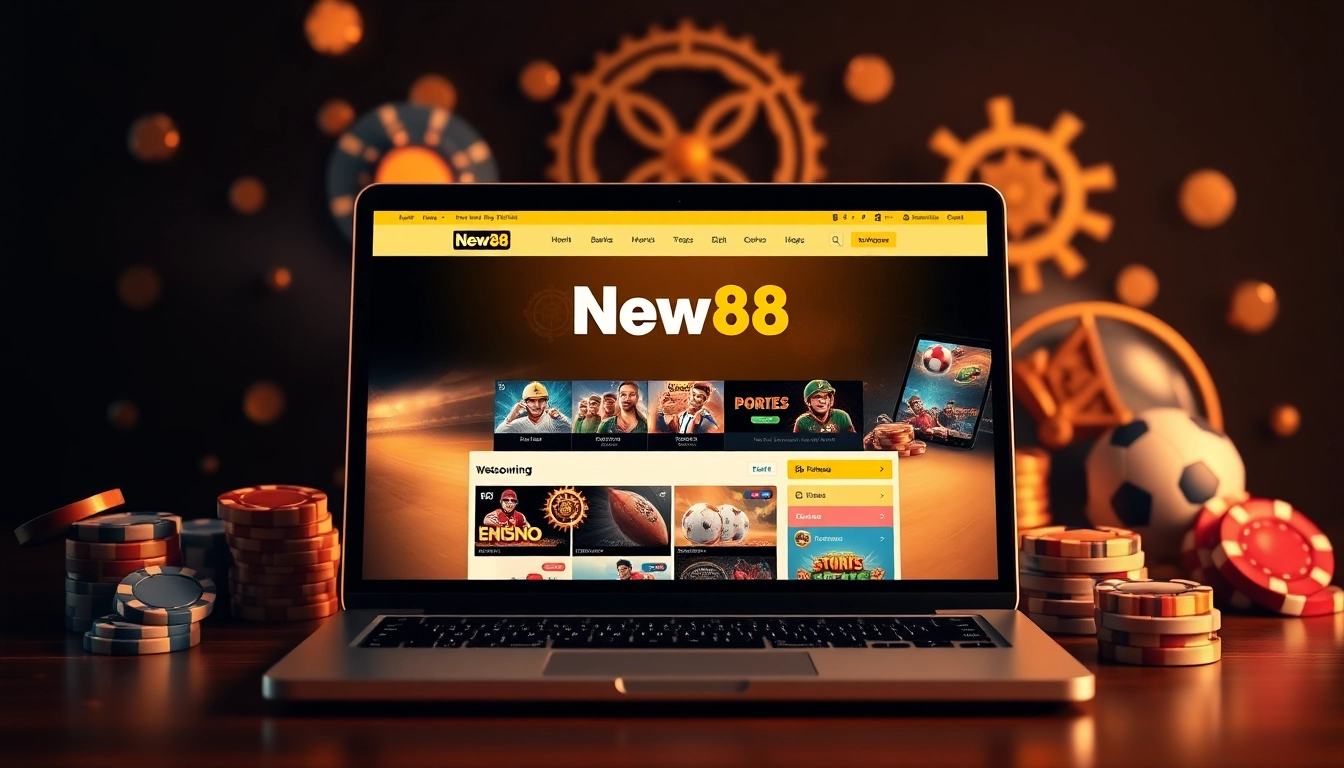 New88's inviting online betting platform showcasing dynamic games and sports options.