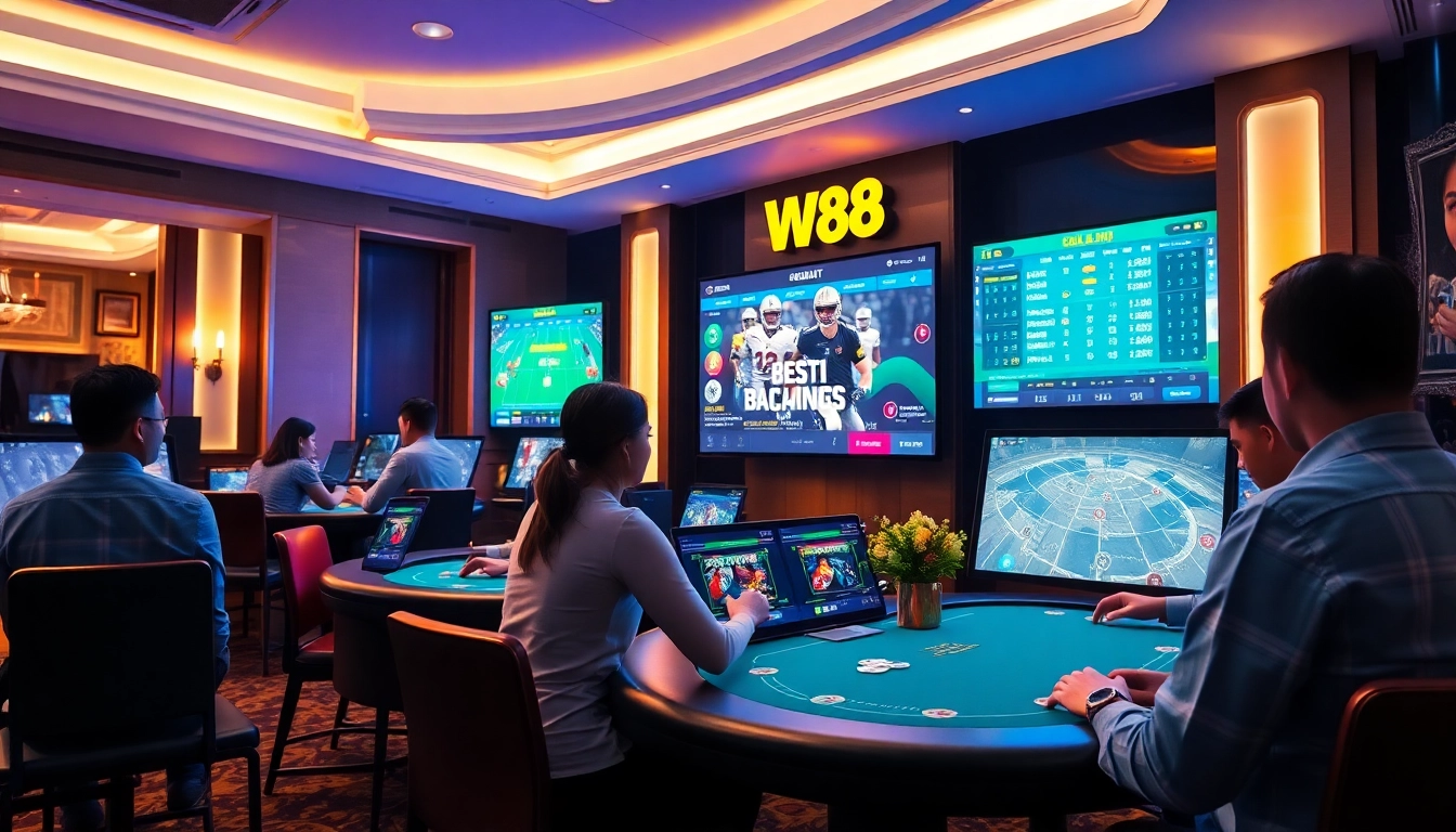 Experience excitement at W88.nyc casino with lively players and modern games in a luxurious setting.
