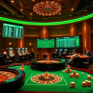 Experience the thrill of online betting at https://88vv.com.de/ with luxurious casino visuals showcasing vibrant gaming elements.