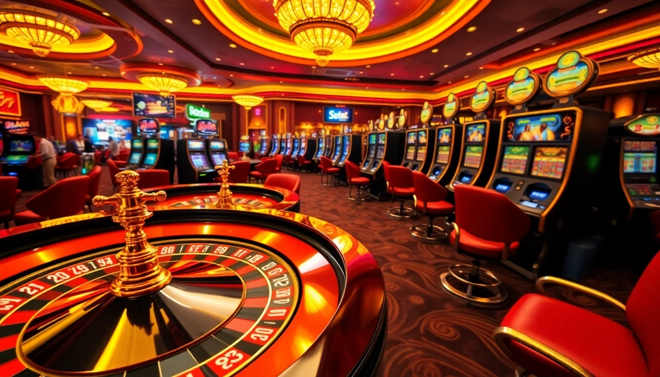 Experience thrilling gameplay at https://soibet.vision/ with vibrant casino elements in a luxurious setting.
