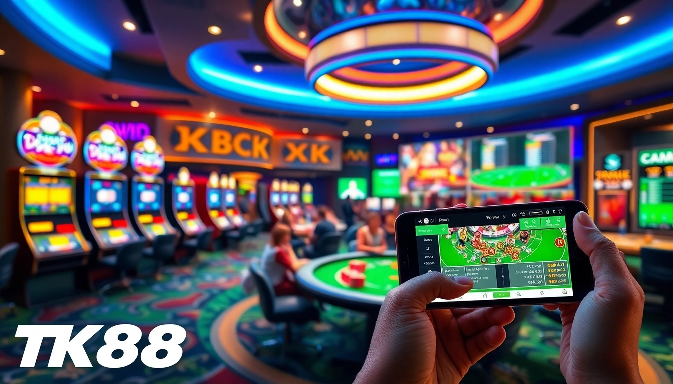 Exciting online betting experience at tk88win.live with vibrant casino elements.