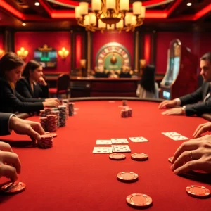 Engage in a thrilling poker game at 88i com, showcasing strategy and excitement.