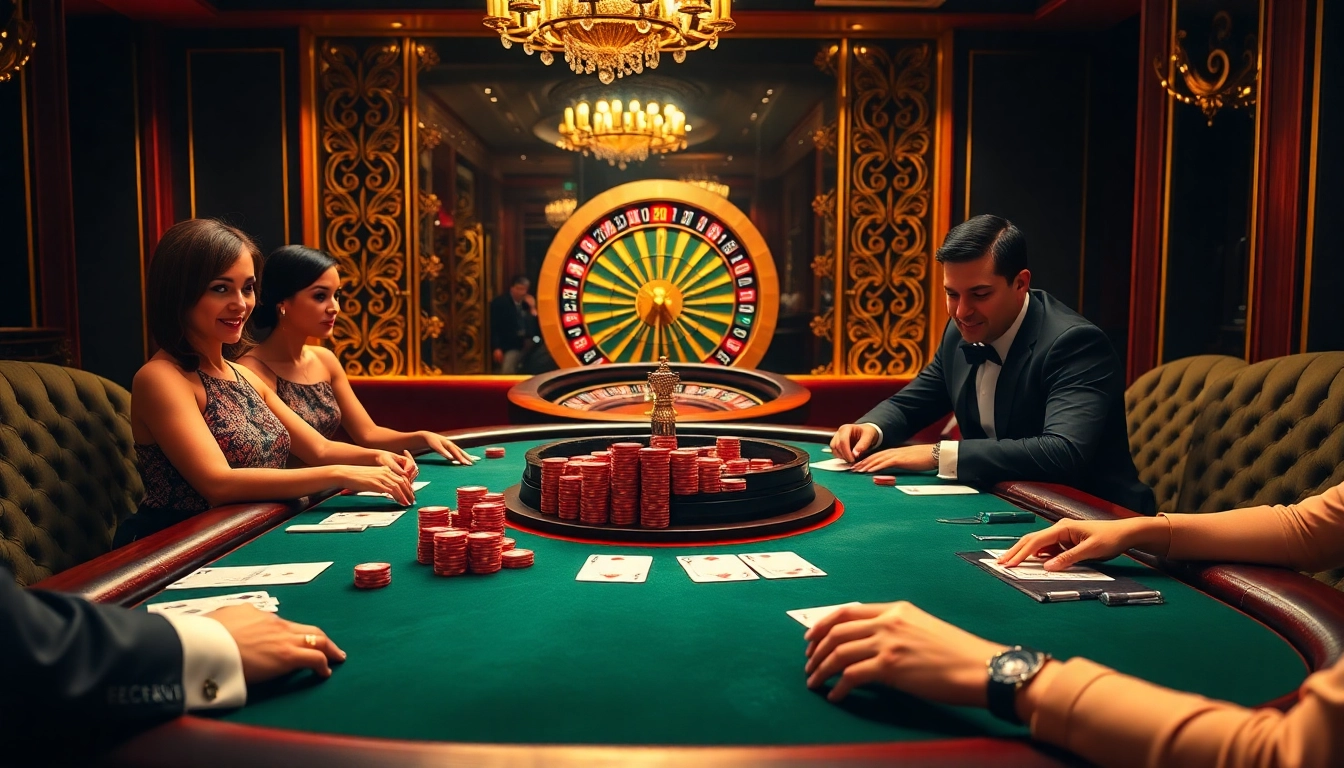 Action-packed poker game scene featuring rikvip branding with vibrant chips and cards.