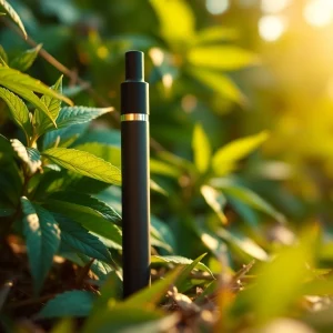 Purchase high-quality DMT disposable vape pen featuring sleek design in a natural setting.
