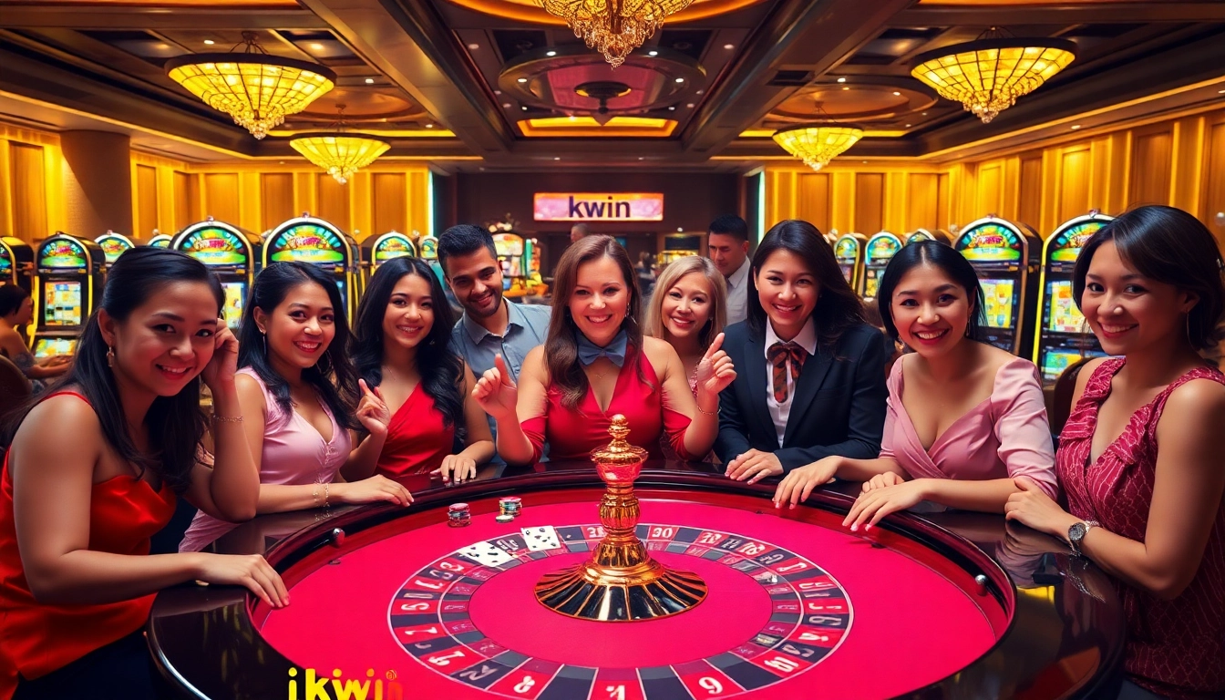 Exciting gambling scene at a roulette table with kwin-style poker chips.