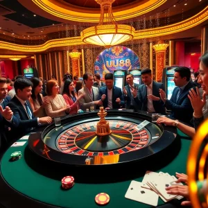 Experience thrilling gameplay at uu88 with vibrant casino elements and excited players.