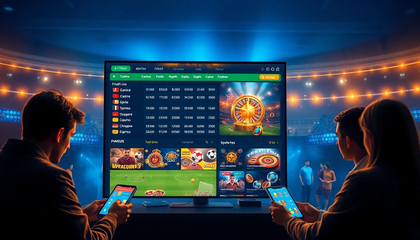 Exciting online betting experience at okvipwin.live with diverse players engaged in football and casino games.