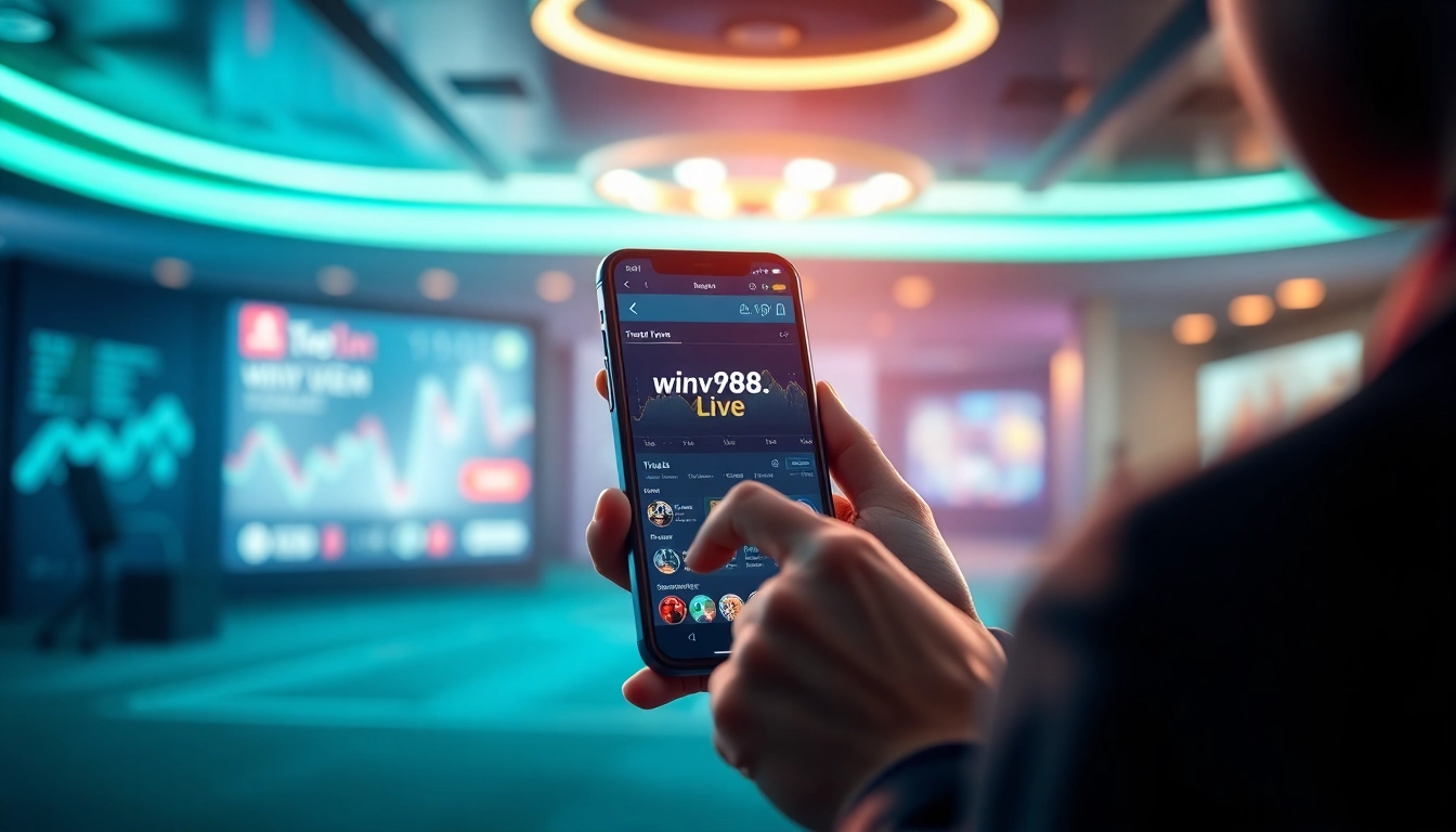 The interactive online gambling interface of winvn88.live featuring vibrant colors and engaging game icons.