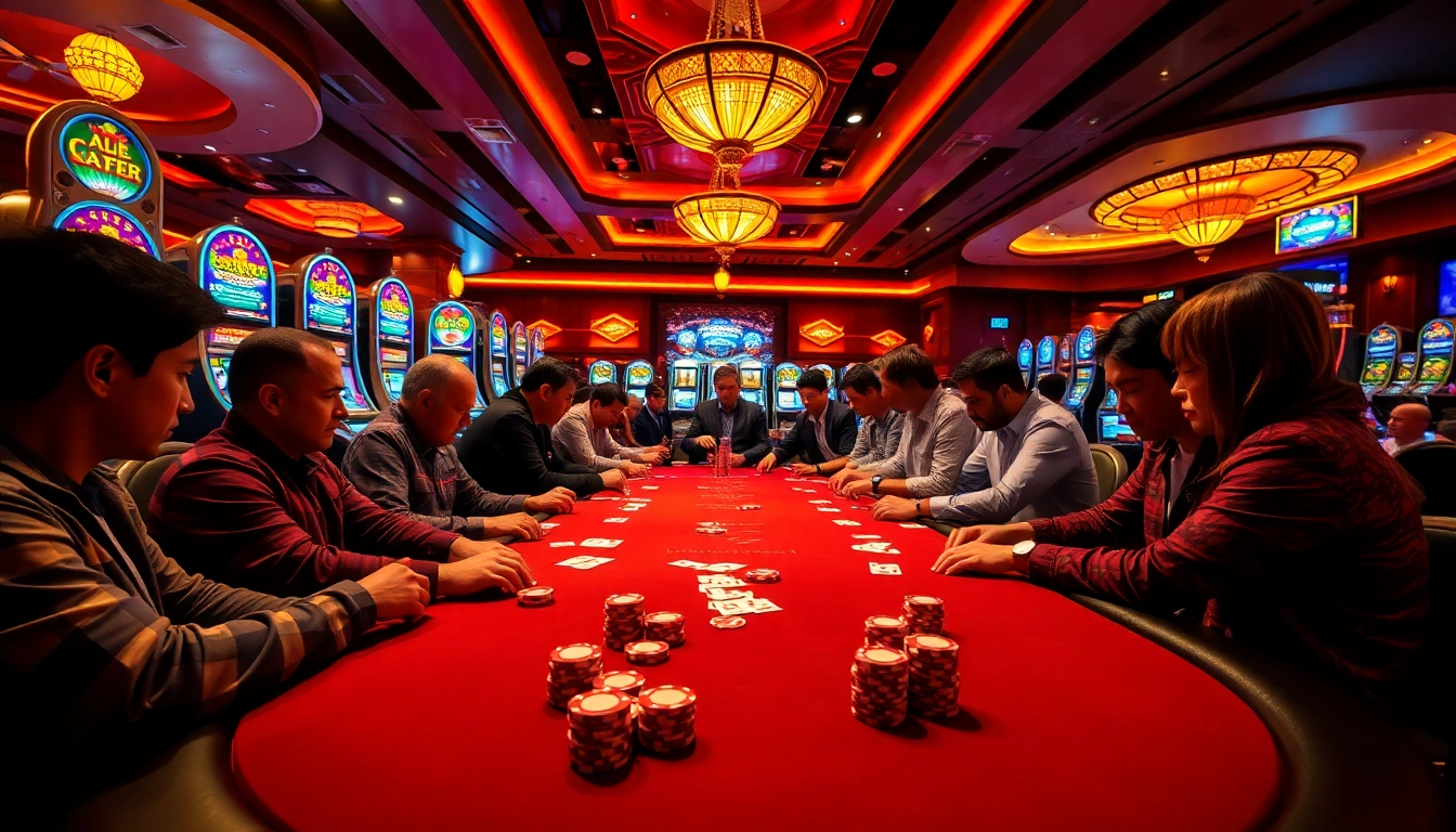 Engage in thrilling play at https://xx88.eu.com/, vibrant scene of casino poker table action.