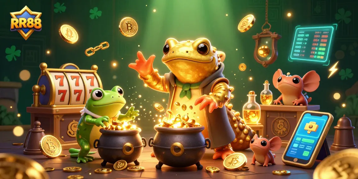 Experience the thrill of RR88 with a golden salamander and slots in an alchemist's lab.